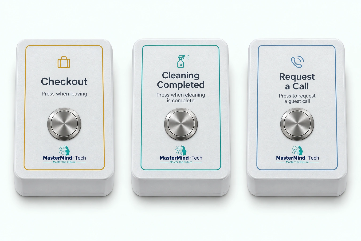 StayAlert Checkout, Cleaning Completed and Request a Call buttons shown together.